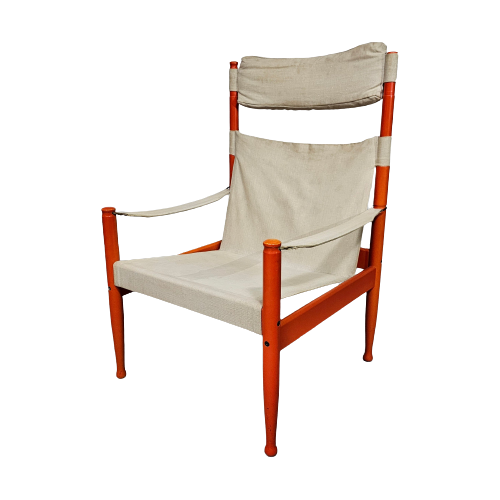 Safari Lounge Chair, Model 30, Designed By Erik Worts And Manufactured By Niels Eilersen, Denmark
