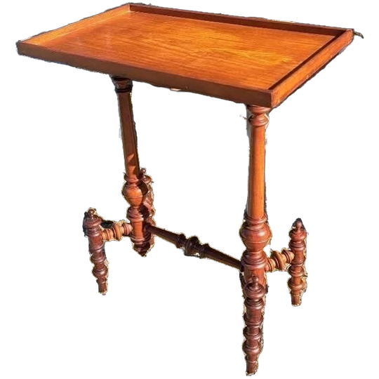 Antieke Spinnen Bijzettafel Sidetable, Haltafel 1