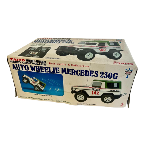 Vintage Speelgoed Taiyo : Auto Wheelie Mercedes 230G
