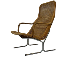 Vintage Rotan Fauteuil - Dirk Van Sliedregt Jaren 60 Design
