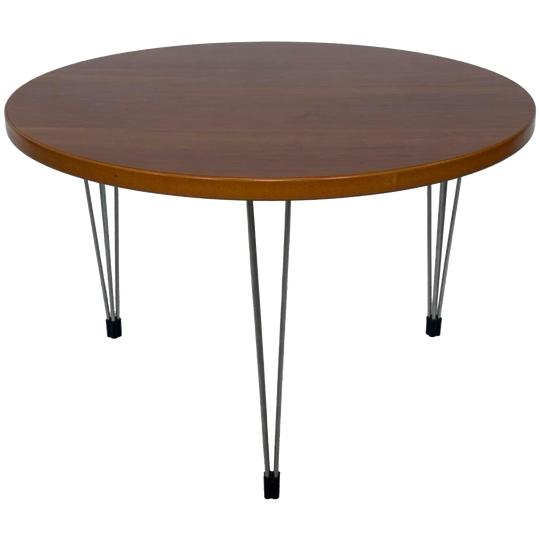 Vintage Ronde Salontafel Design Fritz Hansen Stijl 1