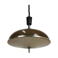 Vintage, Space-Age Hanglamp, Plafondlamp, Ufo Lamp Bruin