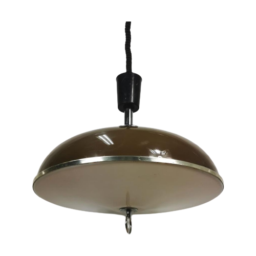 Vintage, Space-Age Hanglamp, Plafondlamp, Ufo Lamp Bruin