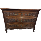 Louis Xv Commode In Massief Eikenhout. thumbnail 1