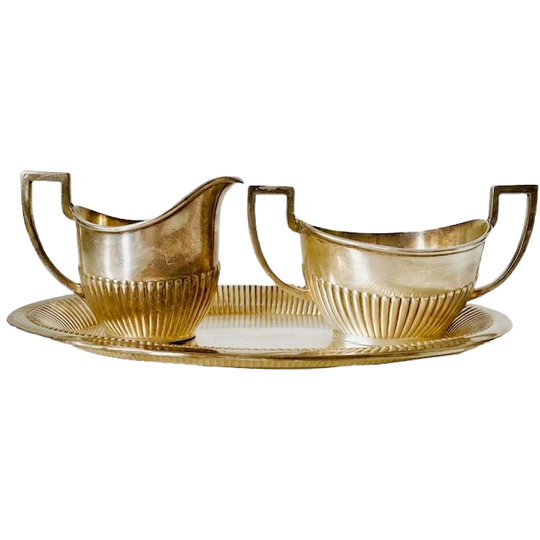 Verzilverd Art Deco Roomstel 1920’s 1