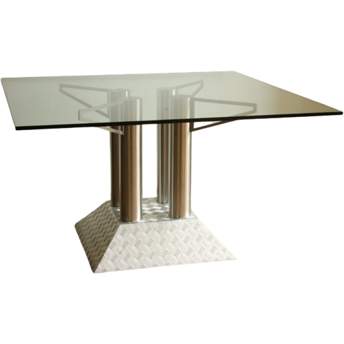 Postmodern Steel Tube Dining Table, 1990S