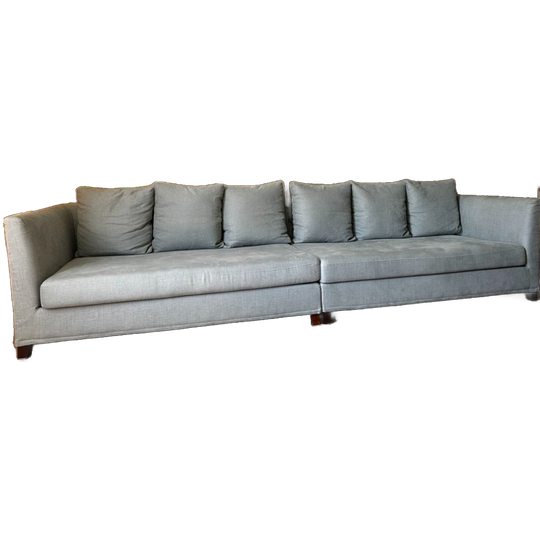 Flexform Bank Blauw Nieuw Bekleed 1