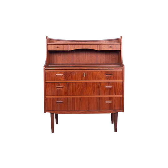 Teak Secretaire Met Spiegel Jaren 60 1