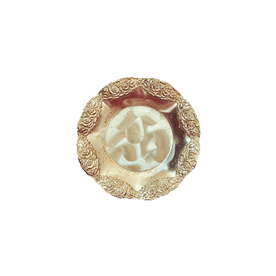 Zilver Schaaltje Bloemenrand 1