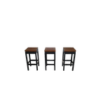3 X Oak Construction Stools 1960s thumbnail 1