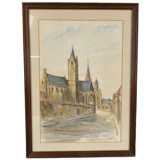 Georges Tahon - Aquarel - Nieuwpoort Stad 1