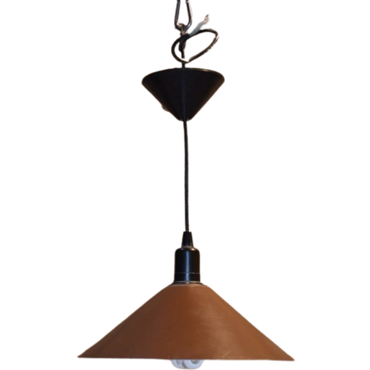 Retro Metalen Hanglamp Bruin Van Kleur 1