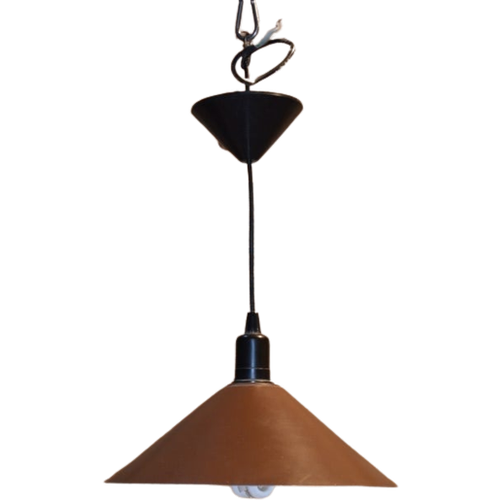 Retro Metalen Hanglamp Bruin Van Kleur