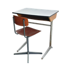 Hoog Vintage Schoolsetje Desk Kinderbureau thumbnail 1