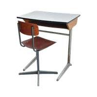 Hoog Vintage Schoolsetje Desk Kinderbureau
