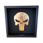 Punisher Skull Verguld 23ct Goud In Lijst thumbnail 1