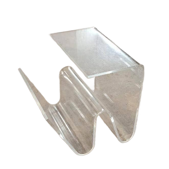 Vintage Plexiglass Bijzettafel Met Krantenbak 1