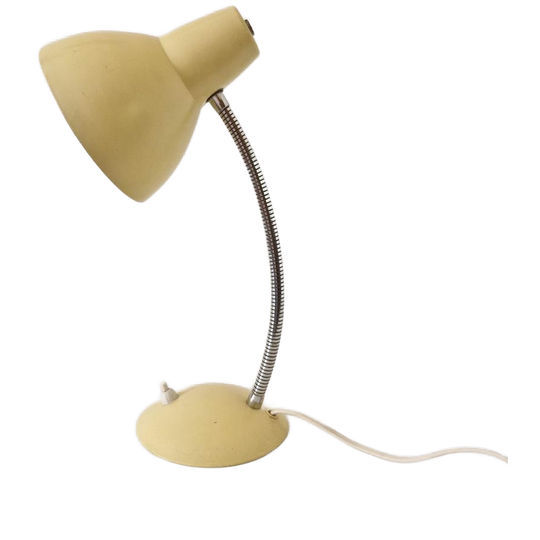Fifties Pastel Gele Vintage Bureaulamp Desklight Jaren 50 1