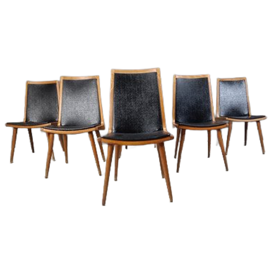 Mid Century Italian Dining Chairs, Set Of 6 - 1950s 1