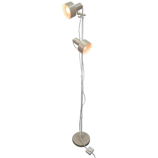 Vintage Beige Vloerlamp. Spots Afzonderlijk Schakelbaar. 1