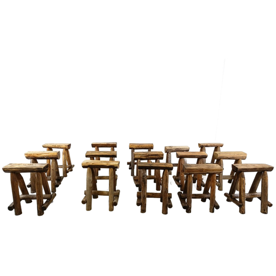 Vintage Oak Stools, 1970s 1