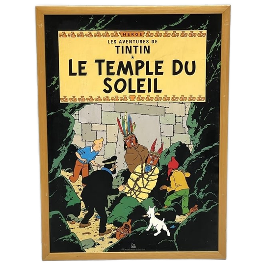 Vintage Kuifje Poster/lijst Tin Tin France Prent 1