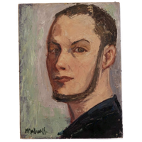 Olieverf Op Doek, Portret Van Een Jonge Man