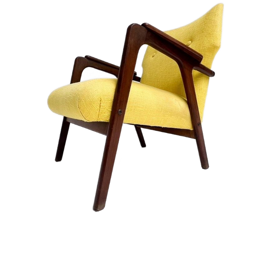 Houten Wingback Fauteuil Uit De 1960’s 1