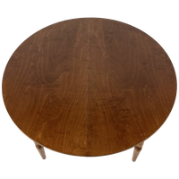 Scandinavisch Vintage Teak Fineren Ronde Eetkamertafel Inari