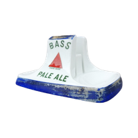 Antieke Porseleinen Luciferdoos Houder Bass