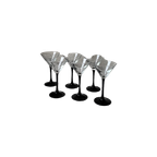 6X Martini Coupe, Zwarte Steel, Luminarc thumbnail 1