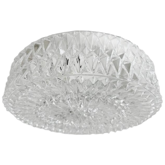 Mid-century Vierkante Plafonnière Glas Helder Ster 1
