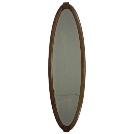 Ovale Spiegel Met Geslepen Rand, Jaren '50 1