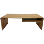 Vintage Minimalistische Eikenhouten Salontafel 80's Design thumbnail 1