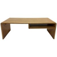 Vintage Minimalistische Eikenhouten Salontafel 80's Design