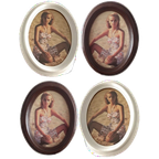 4x Mooie Houten Ovale Foto Lijsten Met Foto Vervangbare Functie thumbnail 1