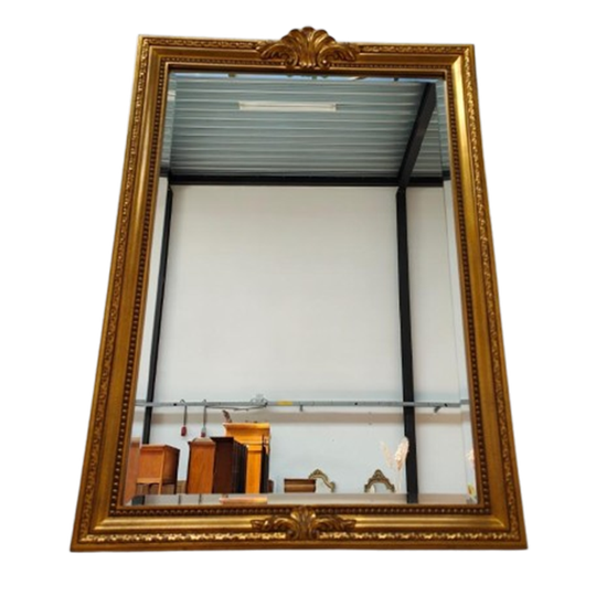 Vintage Goudkleurige Rococo Deknudt Spiegel Kuifspiegel Schouwspiegel 101 1