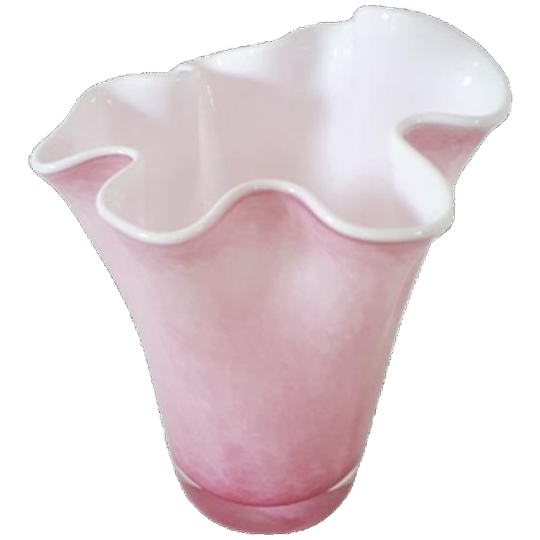 Roze Fidrio Zakdoek Vaas Roze Glazen Vaas 1