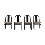 Set Black Chairs With Rotan Seating thumbnail 1