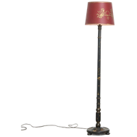 Prachtige Antieke Engelse Staande Lamp Uit Begin 1900 In Japanse Stijl Met Uniek Schilder Werk