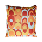 Retro Kussenhoes Oranje Figuren thumbnail 1