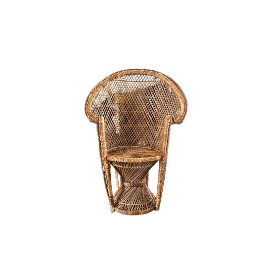Pauwenstoel Rotan Bohemian Vintage 1