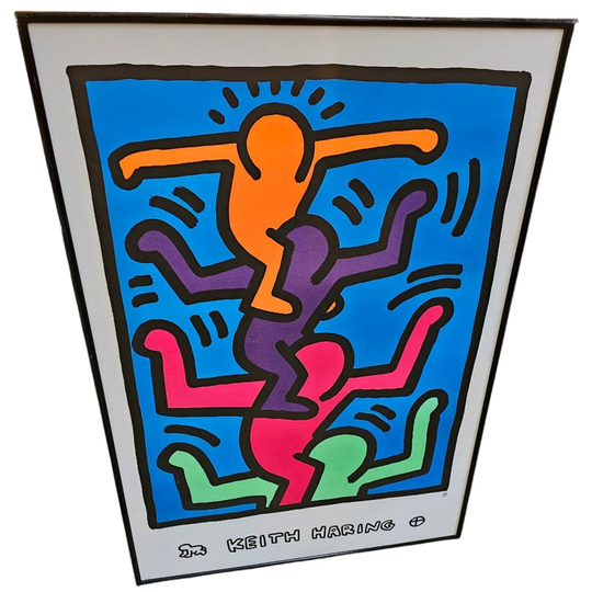 Keith Haring Estate Rare Vintage 1992 Lithograph "four Figures" 1