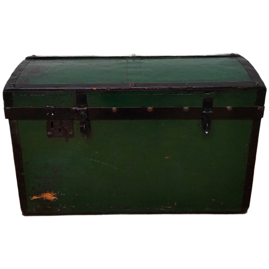 Antieke Houten Kist, Dekenkist, Speelgoedkist 1