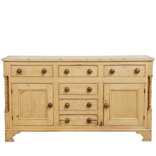 Geweldig Antiek Engels Dressoir/ Side Table/ Balie/ Kookeiland Uit Begin 19e Eeuw 1