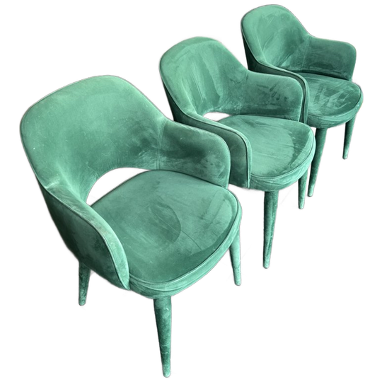 Chair Polspotten Arms Cosy Groen Fluweel 1