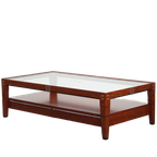 Prachtige Art Deco Salontafel Van Schuitema Uit De Decoforma Serie Met Een Glazen Blad En 4 Lades thumbnail 1