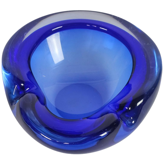 Murano - Schaaltje/asbakje - Cobalt Blauw - Italie - 60's 1