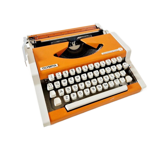 Vintage Typemachine Oranje Typewriter Olympia 1