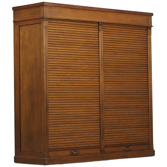 Antieke Archiefkast Met Rolluiken 1